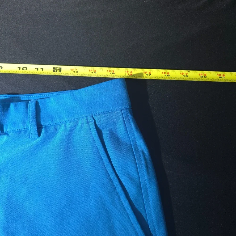 Dunning‎ Golf Shorts Men's 32 Blue Chino Casual Solid Performance Preppy Sports